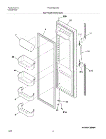 05 - Refrigerator Door parts for Frigidaire Refrigerator FRS26RLECS0 from AppliancePartsPros.com