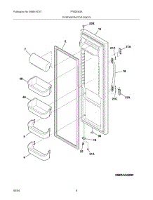 05 - Refrigerator Door parts for Frigidaire Refrigerator FRS26W2AQ9 from AppliancePartsPros.com