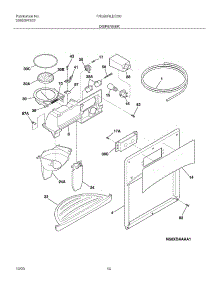15 - Dispenser parts for Frigidaire Refrigerator FRS26RLECS0 from AppliancePartsPros.com