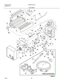 19 - Ice Maker parts for Frigidaire Refrigerator FRS26RLECS0 from AppliancePartsPros.com