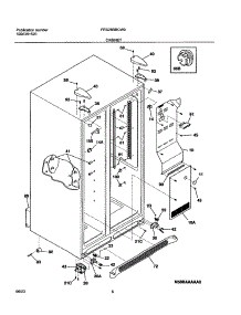 07 - Cabinet parts for Frigidaire Refrigerator FRS26RBCW0 from AppliancePartsPros.com