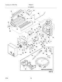 19 - Ice Maker parts for Frigidaire Refrigerator FRS26R4CQ7 from AppliancePartsPros.com