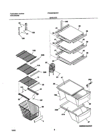 09 - Shelves parts for Frigidaire Refrigerator FRS26RBCW1 from AppliancePartsPros.com