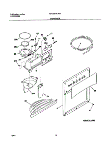 15 - Dispenser parts for Frigidaire Refrigerator FRS26RBCW1 from AppliancePartsPros.com