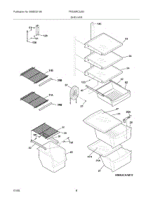 09 - Shelves parts for Frigidaire Refrigerator FRS26RC3JS3 from AppliancePartsPros.com