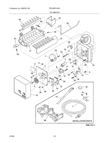 19 - Ice Maker parts for Frigidaire Refrigerator FRS26RC3JS3 from AppliancePartsPros.com