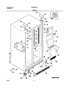 07 - Cabinet parts for Frigidaire Refrigerator FRS26SM4AW2 from AppliancePartsPros.com