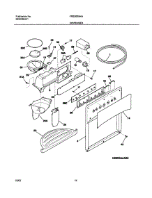 15 - Dispenser parts for Frigidaire Refrigerator FRS26SM4AW2 from AppliancePartsPros.com