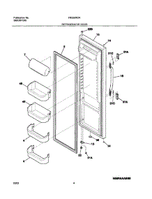 05 - Refrigerator Door parts for Frigidaire Refrigerator FRS26W2AQ3 from AppliancePartsPros.com