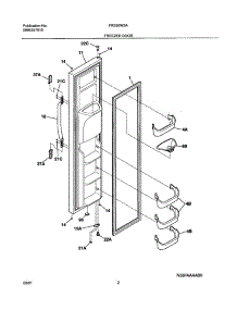 03 - Freezer Door parts for Frigidaire Refrigerator FRS26W2AW1 from AppliancePartsPros.com