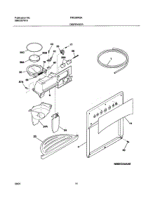 15 - Dispenser parts for Frigidaire Refrigerator FRS26W2AW1 from AppliancePartsPros.com
