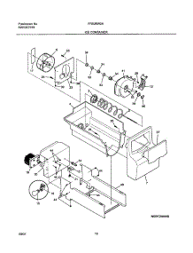 17 - Ice Container parts for Frigidaire Refrigerator FRS26W2AW1 from AppliancePartsPros.com