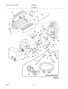 19 - Ice Maker parts for Frigidaire Refrigerator FRS26W2AWA from AppliancePartsPros.com