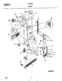 04 - Cabinet parts for Frigidaire Refrigerator FRS26WRCW2 from AppliancePartsPros.com