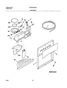 15 - Dispenser parts for Frigidaire Refrigerator FRS26W2BSB2 from AppliancePartsPros.com