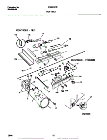 06 - Controls parts for Frigidaire Refrigerator FRS26WNCW1 from AppliancePartsPros.com