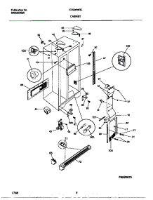 04 - Cabinet parts for Frigidaire Refrigerator FRS26WRCW3 from AppliancePartsPros.com