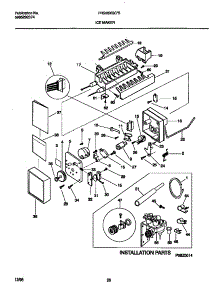 14 - Ice Maker parts for Frigidaire Refrigerator FRS26XGCW5 from AppliancePartsPros.com