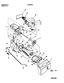 09 - Ice Container & Dispenser Drive parts for Frigidaire Refrigerator FRS26XRAD2 from AppliancePartsPros.com