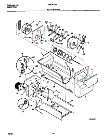 09 - Ice Container parts for Frigidaire Refrigerator FRS26ZGGD6 from AppliancePartsPros.com