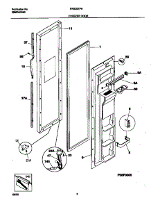 02 - Freezer Door parts for Frigidaire Refrigerator FRS26ZPHQ3 from AppliancePartsPros.com