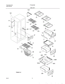 09 - Shelves parts for Frigidaire Refrigerator FRS26ZNHW2 from AppliancePartsPros.com