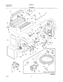 19 - Ice Maker parts for Frigidaire Refrigerator FRS26ZNHD2 from AppliancePartsPros.com
