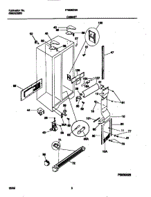 04 - Cabinet parts for Frigidaire Refrigerator FRS26ZGHD0 from AppliancePartsPros.com