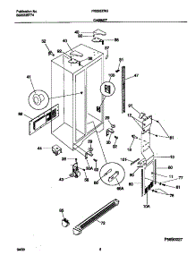 04 - Cabinet parts for Frigidaire Refrigerator FRS26ZRGDA from AppliancePartsPros.com