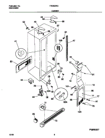 04 - Cabinet parts for Frigidaire Refrigerator FRS26ZRGB8 from AppliancePartsPros.com