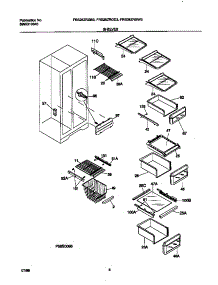 05 - Shelves parts for Frigidaire Refrigerator FRS26ZRGW3 from AppliancePartsPros.com