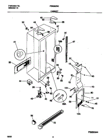 04 - Cabinet parts for Frigidaire Refrigerator FRS26ZRGBB from AppliancePartsPros.com