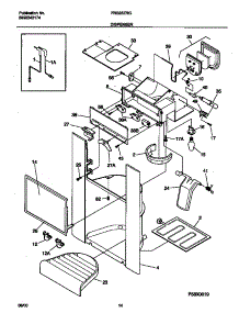 08 - Dispenser parts for Frigidaire Refrigerator FRS26ZRGBB from AppliancePartsPros.com