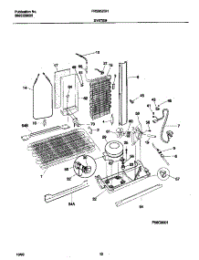 07 - System parts for Frigidaire Refrigerator FRS26ZGHB2 from AppliancePartsPros.com