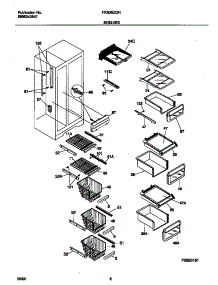 05 - Shelves parts for Frigidaire Refrigerator FRS26ZGHB4 from AppliancePartsPros.com