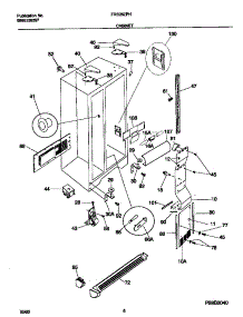 04 - Cabinet parts for Frigidaire Refrigerator FRS26ZPHB2 from AppliancePartsPros.com