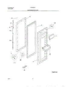 05 - Refrigerator Door parts for Frigidaire Refrigerator FRS26ZGHD5 from AppliancePartsPros.com