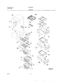 09 - Shelves parts for Frigidaire Refrigerator FRS26ZGHD5 from AppliancePartsPros.com