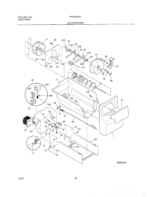 17 - Ice Container parts for Frigidaire Refrigerator FRS26ZGHD5 from AppliancePartsPros.com