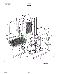 07 - System parts for Frigidaire Refrigerator FRS26ZGHB4 from AppliancePartsPros.com