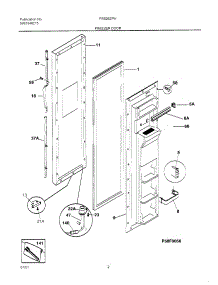 03 - Freezer Door parts for Frigidaire Refrigerator FRS26ZPHQ4 from AppliancePartsPros.com