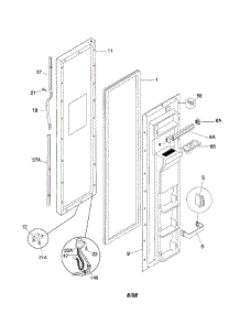 Freezer Door parts for Frigidaire Refrigerator FRS26ZRGD7 from AppliancePartsPros.com