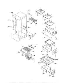 Shelves parts for Frigidaire Refrigerator FRS26ZRGD7 from AppliancePartsPros.com