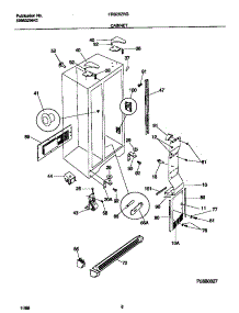 04 - Cabinet parts for Frigidaire Refrigerator FRS26ZRGW9 from AppliancePartsPros.com