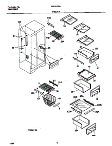 05 - Shelves parts for Frigidaire Refrigerator FRS26ZRGW9 from AppliancePartsPros.com