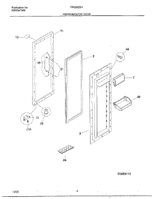 04 - Refrigerator Door parts for Frigidaire Refrigerator FRS26ZSHW5 from AppliancePartsPros.com