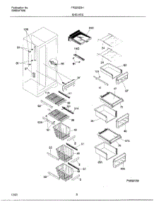08 - Shelves parts for Frigidaire Refrigerator FRS26ZSHW5 from AppliancePartsPros.com