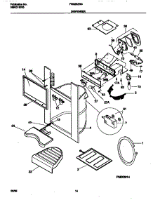 08 - Dispenser parts for Frigidaire Refrigerator FRS26ZSGW4 from AppliancePartsPros.com