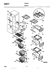 05 - Shelves parts for Frigidaire Refrigerator FRS26ZSEW1 from AppliancePartsPros.com