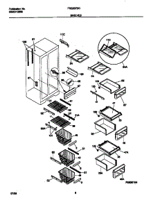 05 - Shelves parts for Frigidaire Refrigerator FRS26ZSGW2 from AppliancePartsPros.com